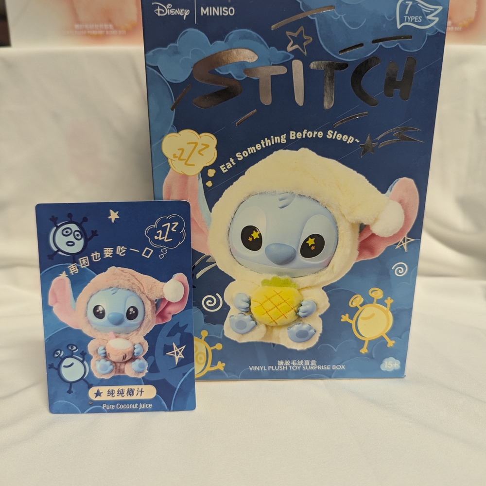 Disney Stitch Plush Toy with Pineapple - Blue and Cream
